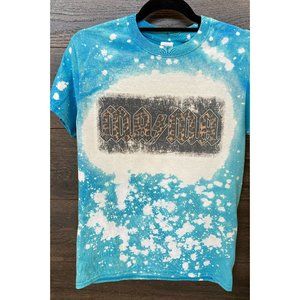 NWT Sapphire Leopard + Lightning Mama Graphic Grunge T-Shirt